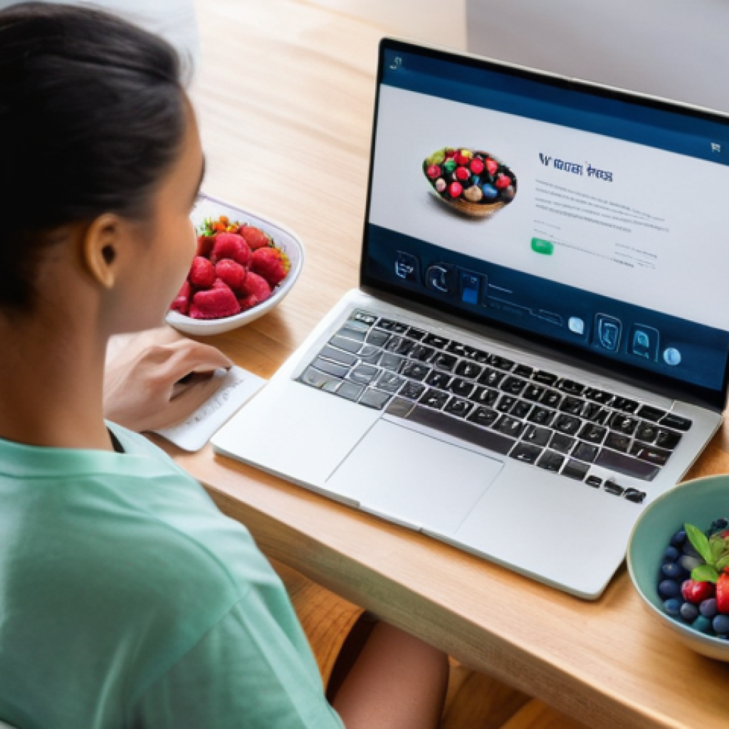 집중력 향상을 위한 건강한 간식 - **Prompt:** A vibrant, well-lit overhead shot of a clean, minimalist wooden desk in a home office se...