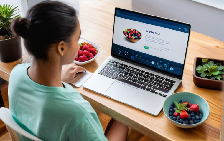 집중력 향상을 위한 건강한 간식 - **Prompt:** A vibrant, well-lit overhead shot of a clean, minimalist wooden desk in a home office se...
