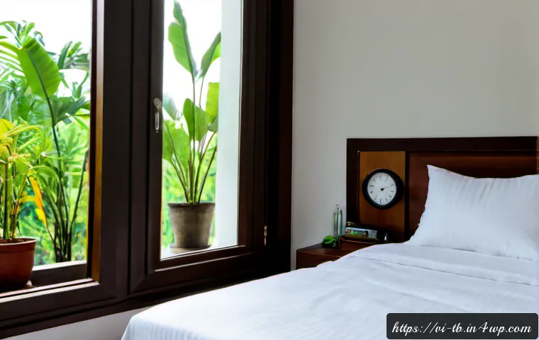 Home 17 집중력 향상에 도움이 되는 수면 습관 - Photorealistic early morning bedroom in a modern Vietnamese home, a well-rested Vietnamese adult sit...